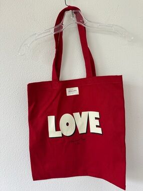 Sezane Red LOVE Tote Bag NEW!